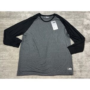 MSX‎ Michael Strahan Shirt Mens 2XL Multicolor Pajama Top Sleepwear Raglan NWT